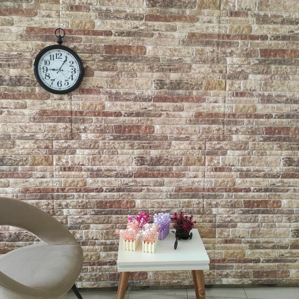 vidaXL 3D Wall Panels with Multicolour Brick Design 10 pcs EPS