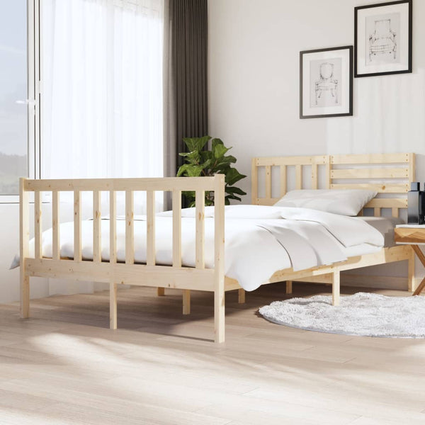 3101148 vidaXL Bed Frame without Mattress Solid Wood 120x200 cm (810077+814134)