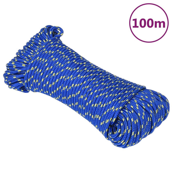 vidaXL Boat Rope Blue 5 mm 100 m Polypropylene