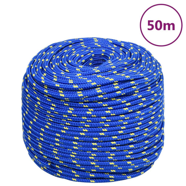 vidaXL Boat Rope Blue 6 mm 50 m Polypropylene