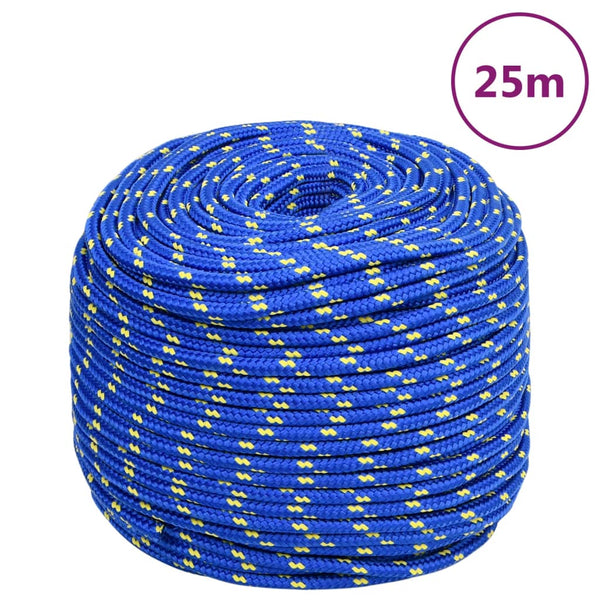 vidaXL Boat Rope Blue 8 mm 25 m Polypropylene