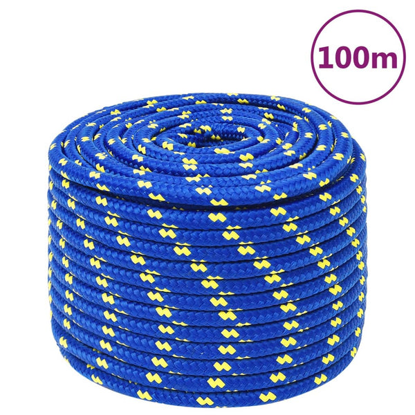 vidaXL Boat Rope Blue 12 mm 100 m Polypropylene