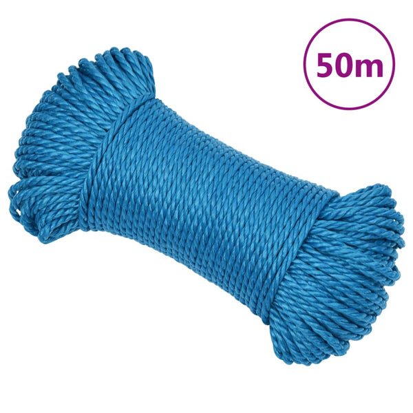 vidaXL Work Rope Blue 3 mm 50 m Polypropylene