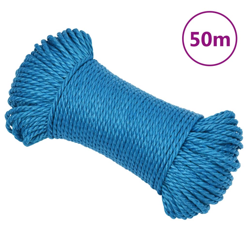 vidaXL Work Rope Blue 6 mm 50 m Polypropylene