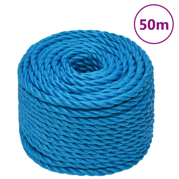 vidaXL Work Rope Blue 10 mm 50 m Polypropylene