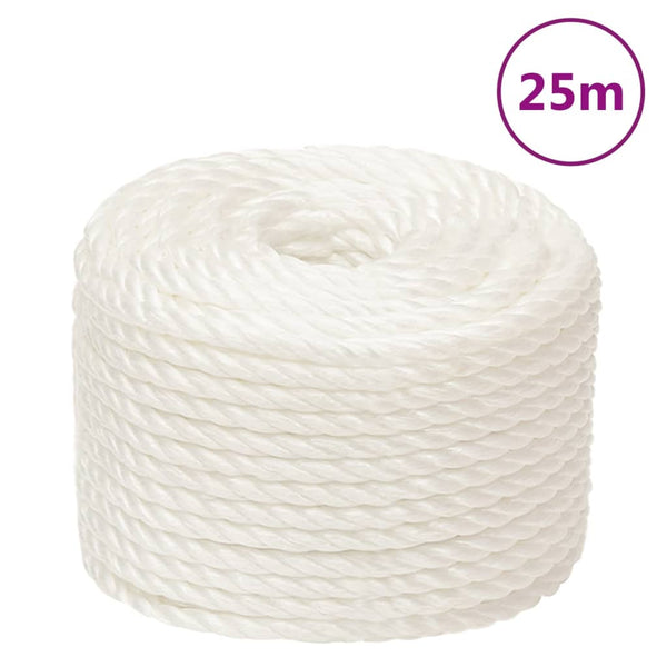 vidaXL Work Rope White 14 mm 25 m Polypropylene