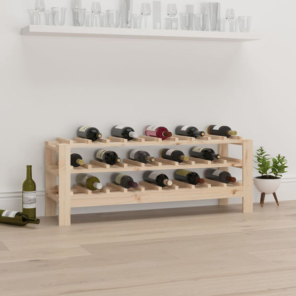 vidaXL Wine Rack 109.5x30x42 cm Solid Wood Pine