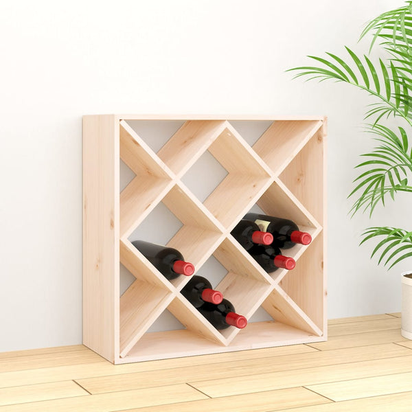 vidaXL Wine Cabinet 62x25x62 cm Solid Wood Pine