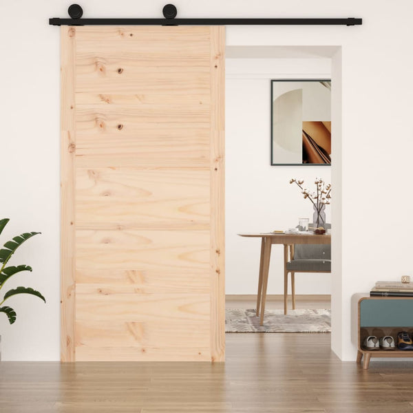 vidaXL Barn Door 100x1.8x204.5 cm Solid Wood Pine