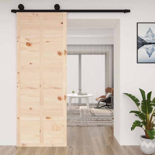 vidaXL Barn Door 80x1.8x214 cm Solid Wood Pine