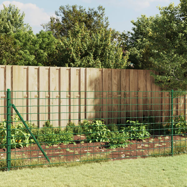 vidaXL Wire Mesh Fence Green 1x10 m Galvanised Steel