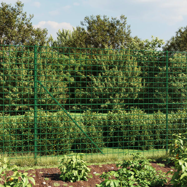 vidaXL Wire Mesh Fence Green 1.8x25 m Galvanised Steel