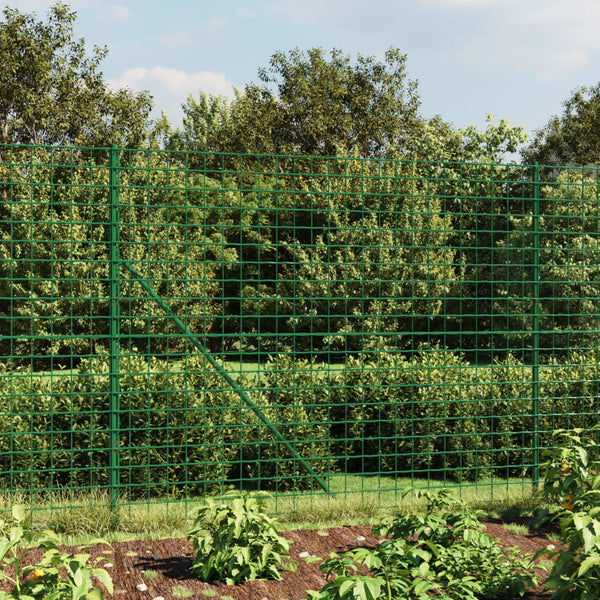 vidaXL Wire Mesh Fence with Flange Green 1.8x25 m