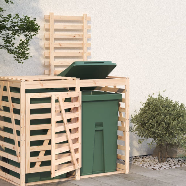 vidaXL Wheelie Bin Storage Extension Solid Wood Pine