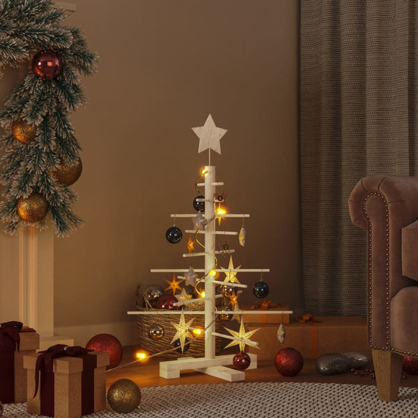 vidaXL Wooden Christmas Tree for Decoration 75 cm Solid Wood Pine