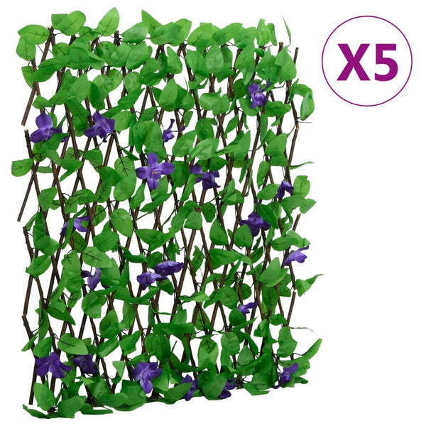 vidaXLÂ Artificial Ivy Trellis Expandable 5 pcs Green 180x70 cm