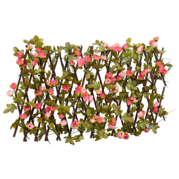 vidaXLÂ Artificial Ivy Trellis Expandable Dark Pink 180x20 cm