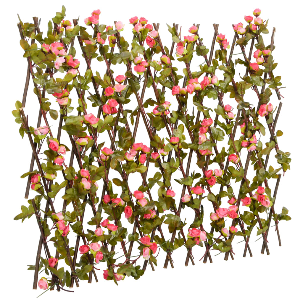 vidaXLÂ Artificial Ivy Trellis Expandable Dark Pink 180x60 cm