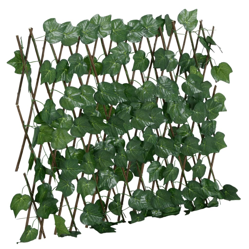 vidaXL Artificial Grape Leaf Trellis Expandable Green 190x60 cm