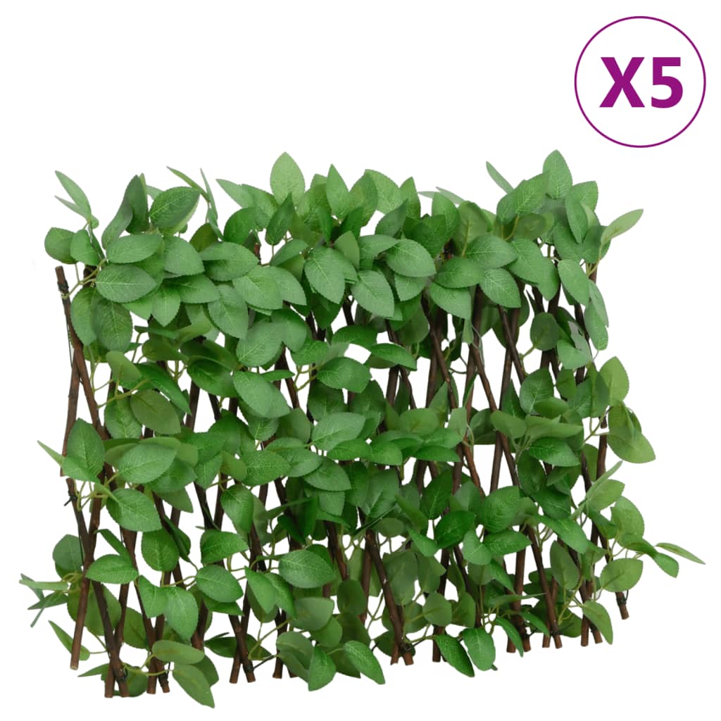 vidaXLÂ Artificial Ivy Trellis Expandable 5 pcs Green 180x30 cm