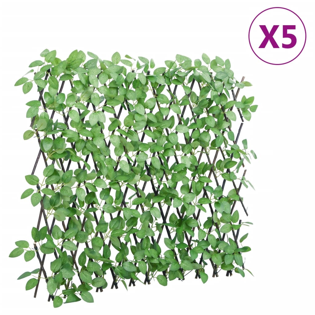 vidaXLÂ Artificial Ivy Trellis Expandable 5 pcs Green 180x65 cm