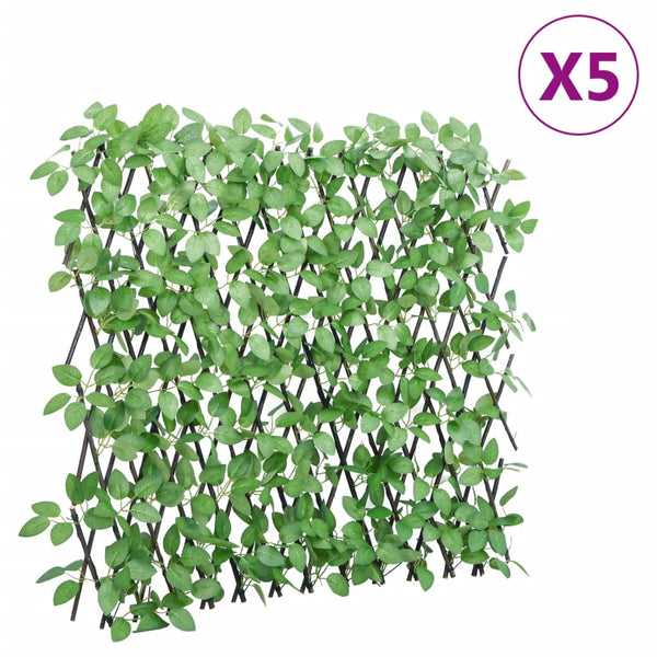 vidaXLÂ Artificial Ivy Trellis Expandable 5 pcs Green 180x65 cm