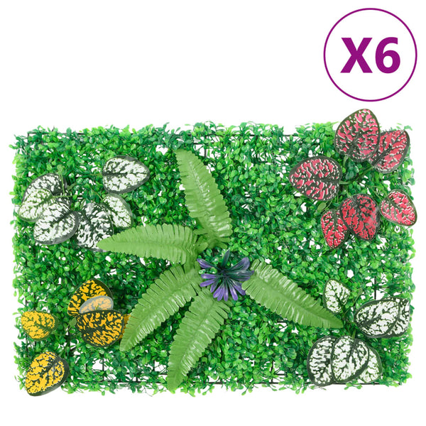 Â vidaXL Artificial Plant FenceÂ 6 pcs Green 40x60 cm