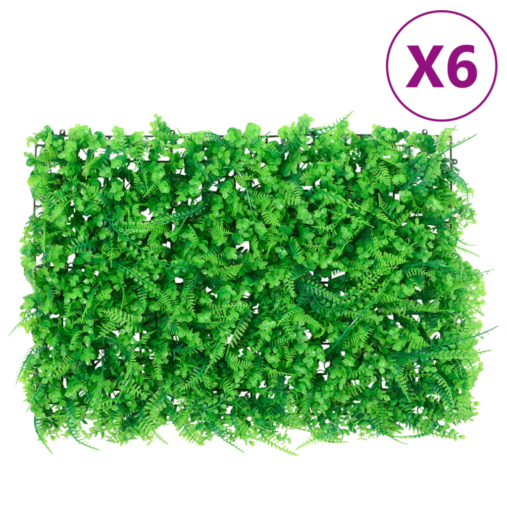 Â vidaXL Artificial Fern Leaf FenceÂ 6 pcs Green 40x60 cm