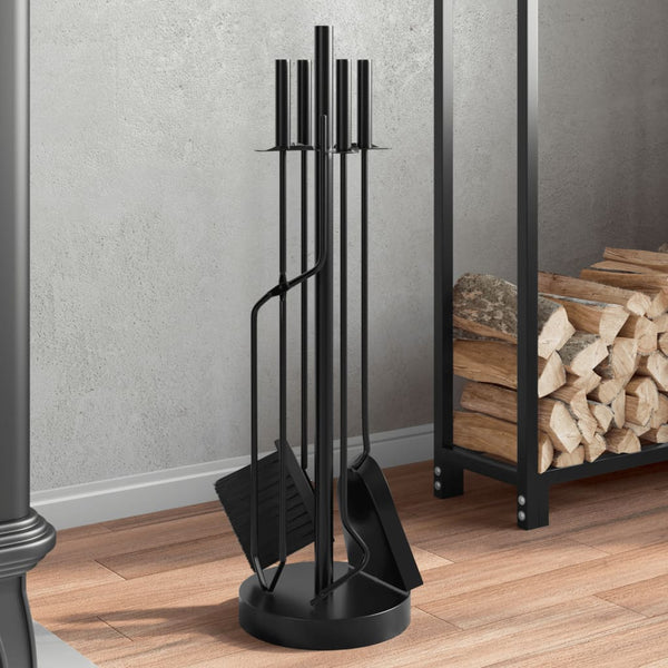 vidaXL 5 Piece Fireplace Tool Set 18x66 cm Steel