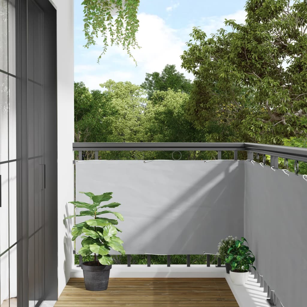 vidaXL Balcony Privacy Screen Grey 600x75 cm PVC