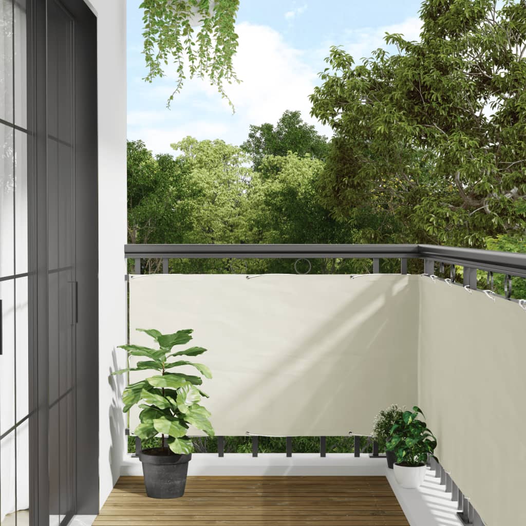 vidaXL Balcony Privacy Screen White 600x75 cm PVC