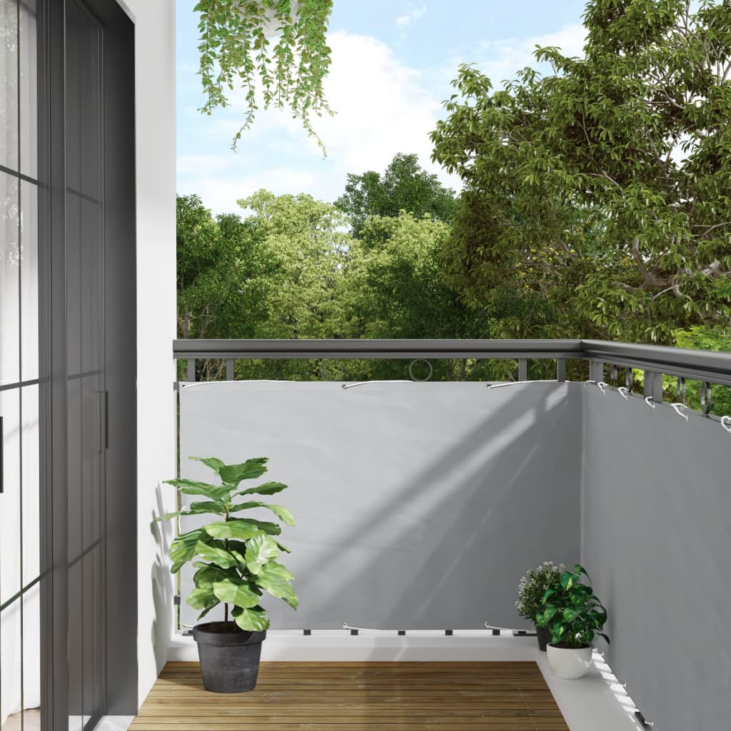 vidaXL Balcony Privacy Screen Grey 400x90 cm PVC