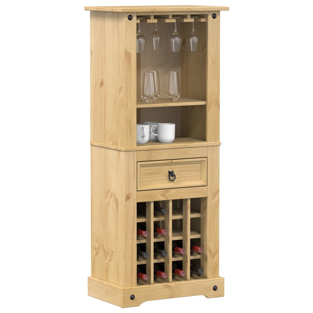 vidaXL Wine Rack Corona 56x35x120 cm Solid Wood Pine