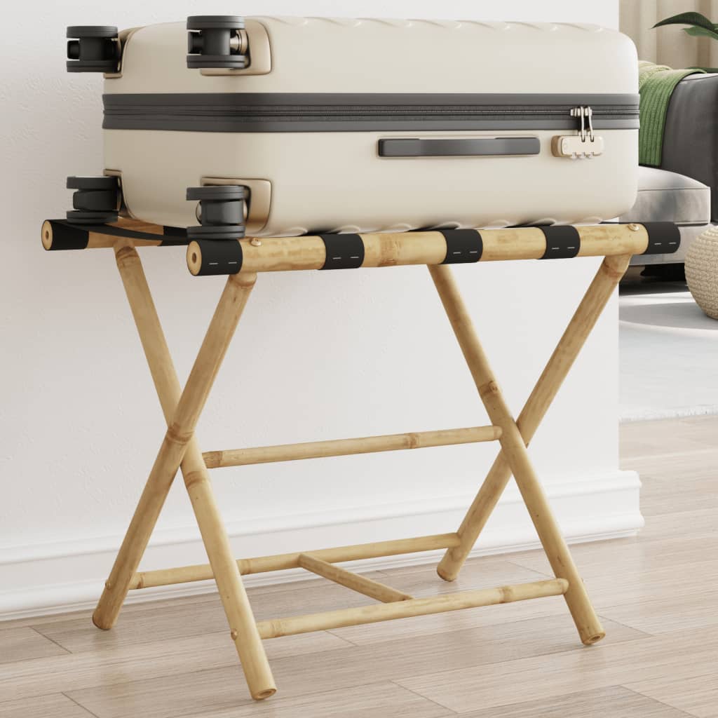 vidaXL Folding Luggage Rack 62x42x50.5 cm Bamboo