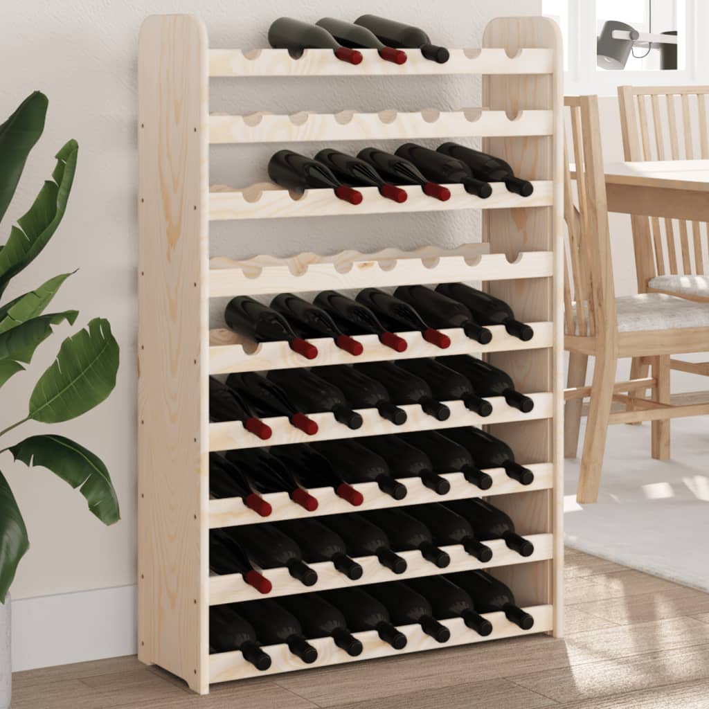 vidaXL Wine Rack 72.5x25x111.5 cm Solid Wood Pine