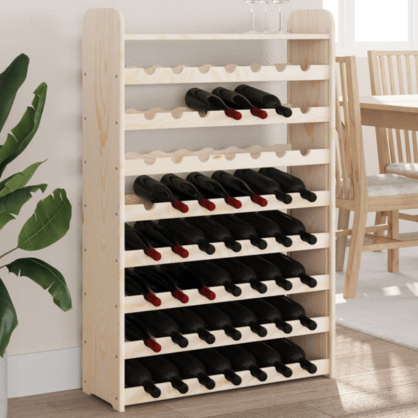 vidaXL Wine Rack with Top Board 72.5x25x111.5 cm Solid Wood Pine