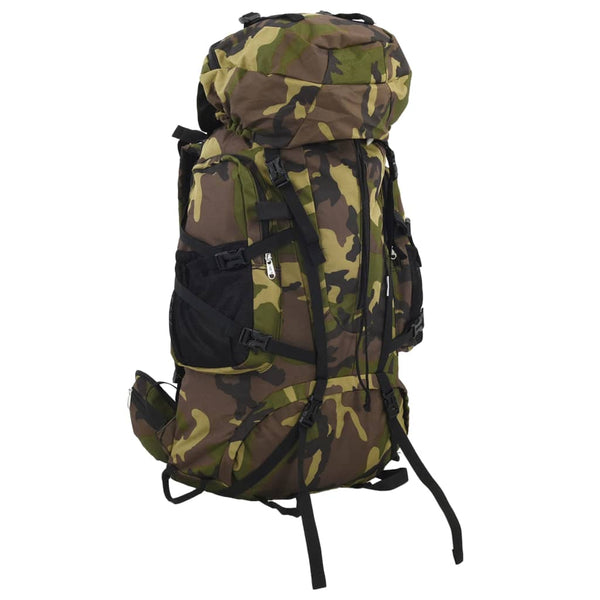 vidaXL Hiking Backpack Green Camouflage 100 L Oxford Fabric