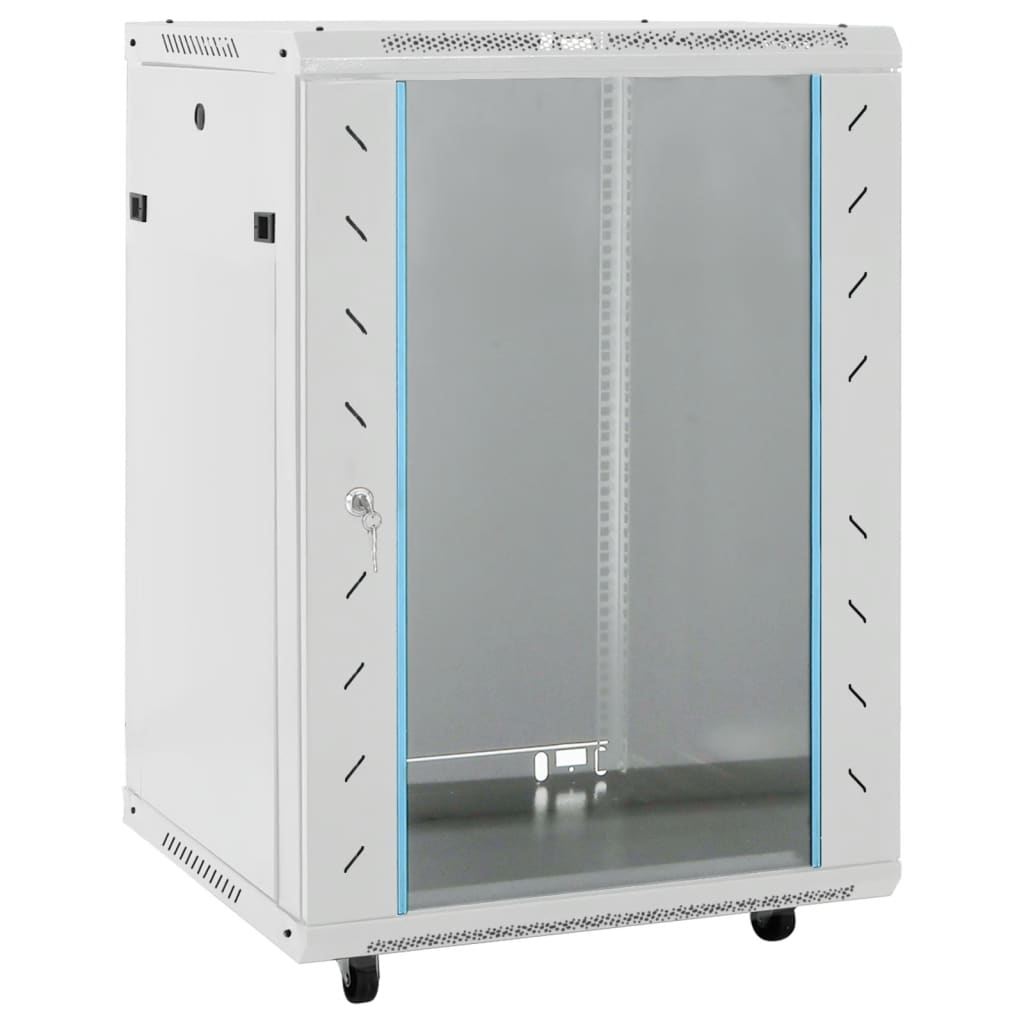 vidaXL 15U Network Cabinet with Swivel Feet 19" IP20 53x40x80 cm