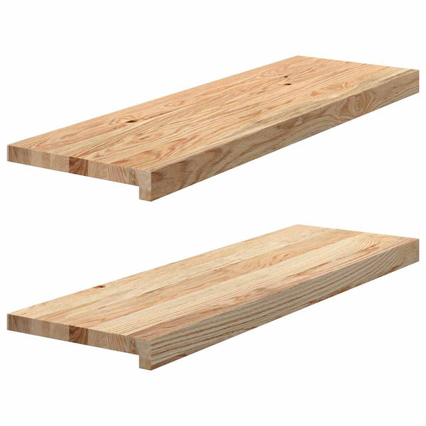 vidaXL Window Sills 2 pcsÂ Untreated 80x25x2 cm Solid Wood Oak