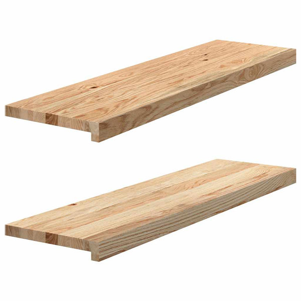 vidaXL Window Sills 2 pcsÂ Untreated 90x25x2 cm Solid Wood Oak