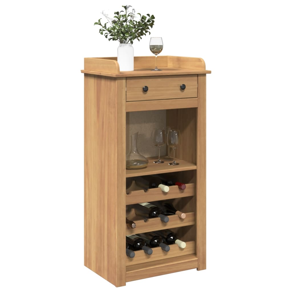 vidaXL Wine Cabinet Panama 57x40x111.5 cm Solid Wood Pine