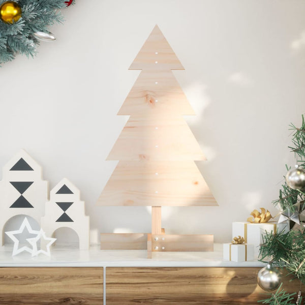 vidaXL Wooden Christmas Tree for Decoration 80 cm Solid Wood Pine