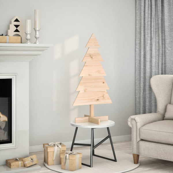 vidaXL Wooden Christmas Tree for Decoration 100 cm Solid Wood Pine