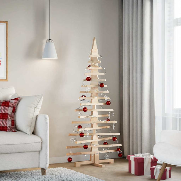 vidaXL Wooden Christmas Tree for Decoration 150 cm Solid Wood Pine